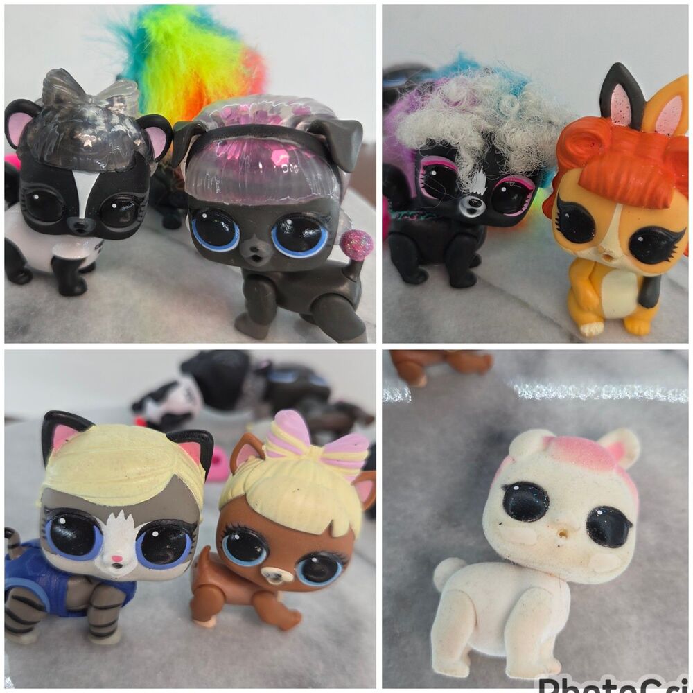 LOL Surprise Pets Lot of 7 Dolls Figures Accessories MGA Big Eye Animal Collecti